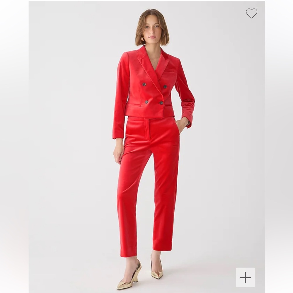 NWT J.Crew Kate Straight-Leg Pant in Stretch Velvet